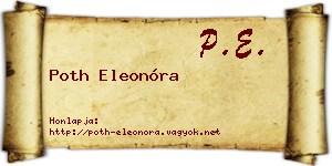 Poth Eleonóra névjegykártya